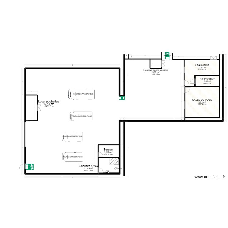 PLAN ZONE 3. Plan de 7 pièces et 105 m2