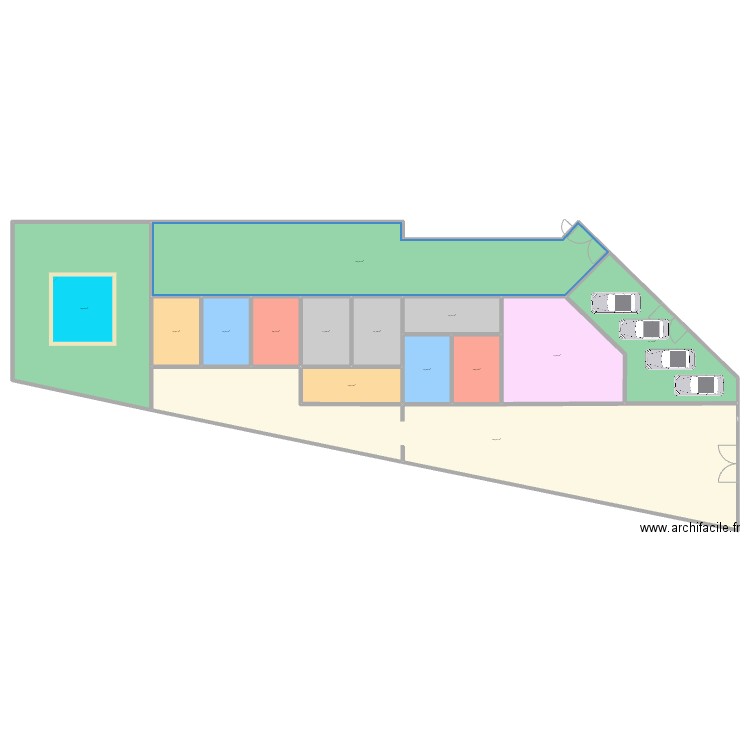 appart 2310B. Plan de 14 pièces et 961 m2