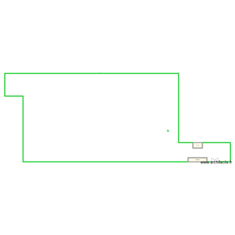 CLOTURE. Plan de 2 pièces et 5 m2