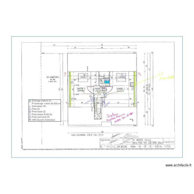 MOREL ETAGE. Plan de 0 pièce et 0 m2