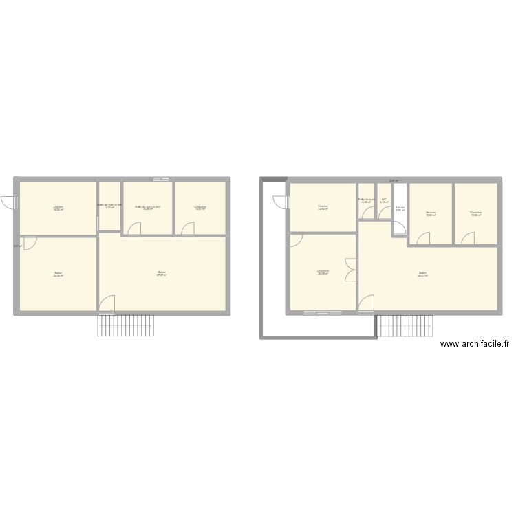 Nouvelle maison. Plan de 16 pièces et 204 m2