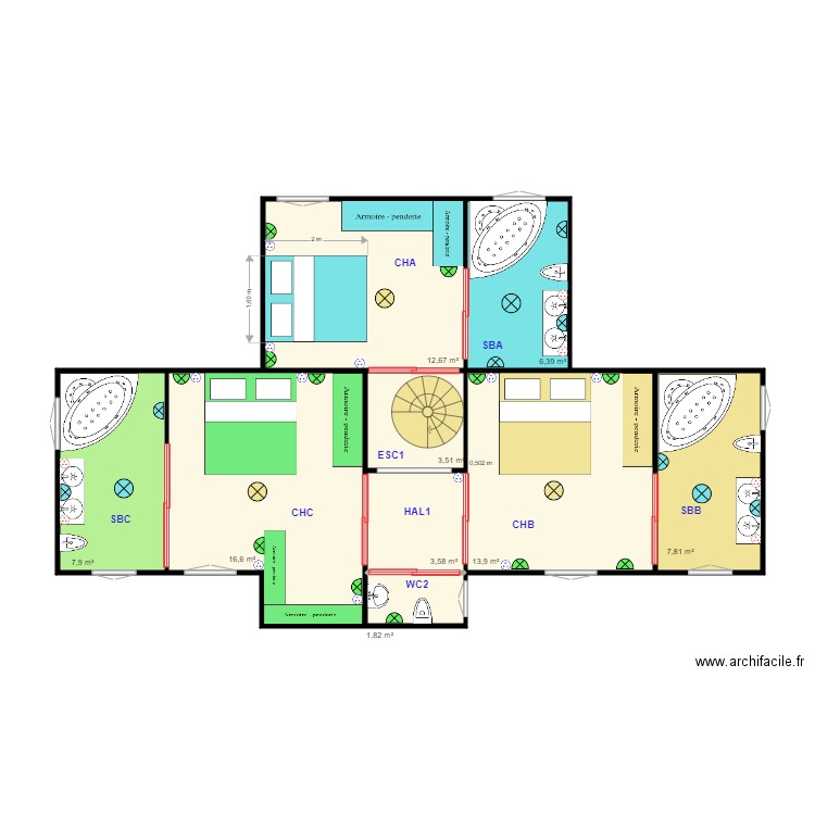 KIGALI VERSION 10. Plan de 14 pièces et 508 m2