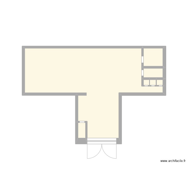 depot. Plan de 7 pièces et 14 m2