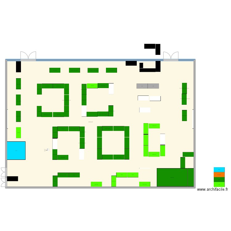 salle des sport 2.0. Plan de 1 pièce et 612 m2