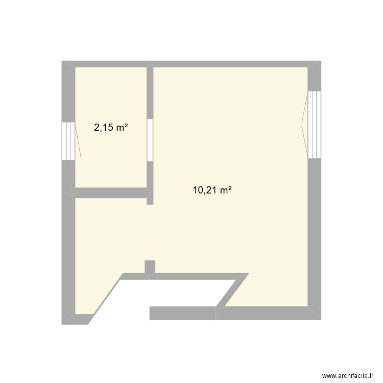 ApptMauriceTho. Plan de 2 pièces et 12 m2