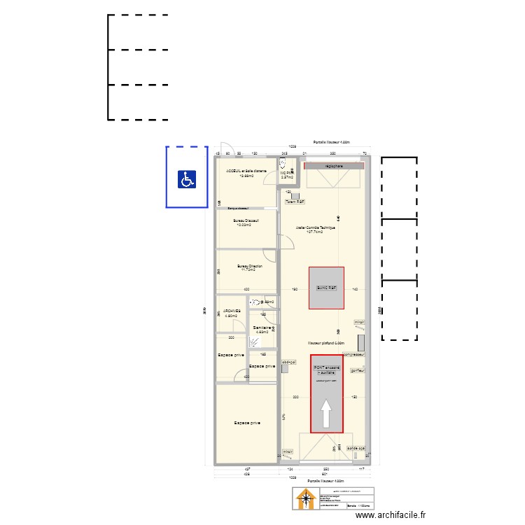 Auto Contrôle Saulcois 10 12 2024. Plan de 1 pièce et 199 m2