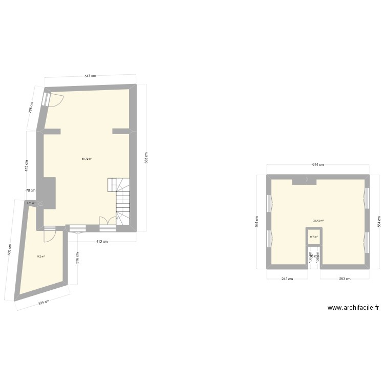 maison 3 plan chambre. Plan de 5 pièces et 77 m2