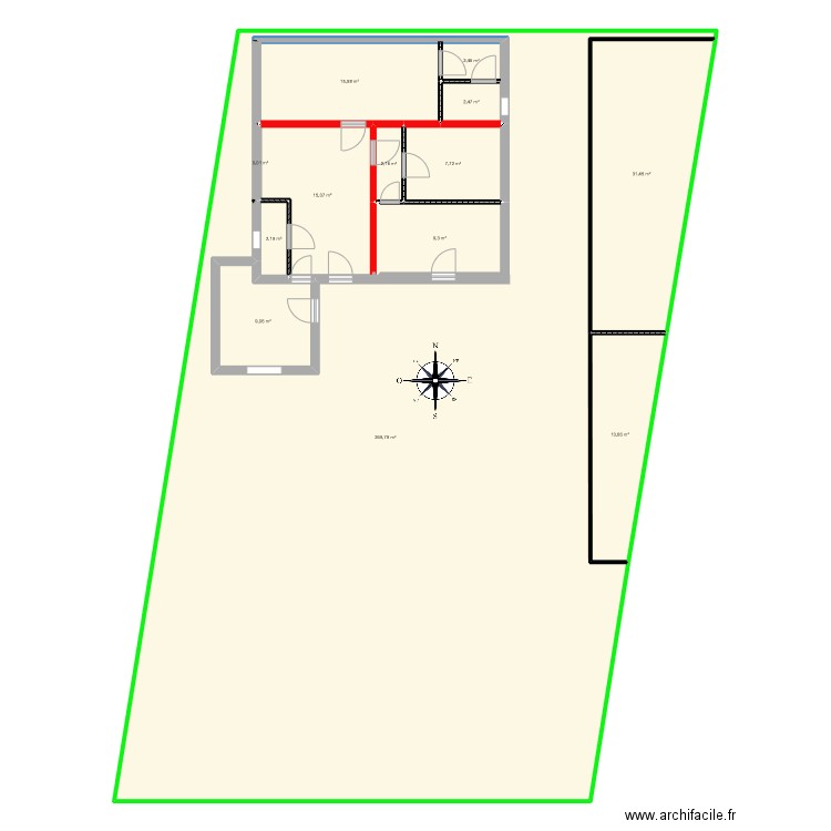 plan Fabrice vinitial. Plan de 13 pièces et 463 m2