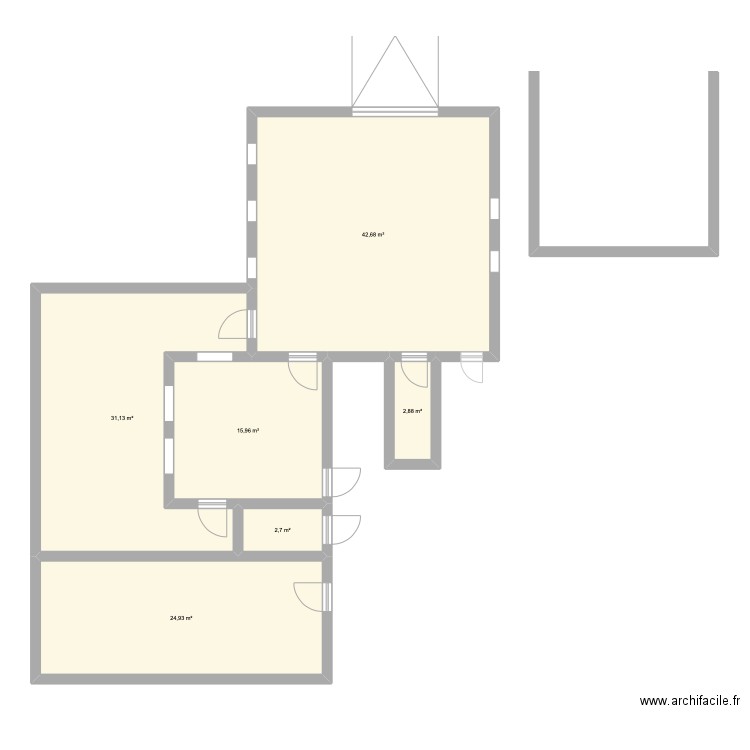 Qodao. Plan de 6 pièces et 120 m2