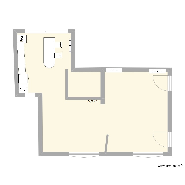 maison mnt. Plan de 1 pièce et 55 m2