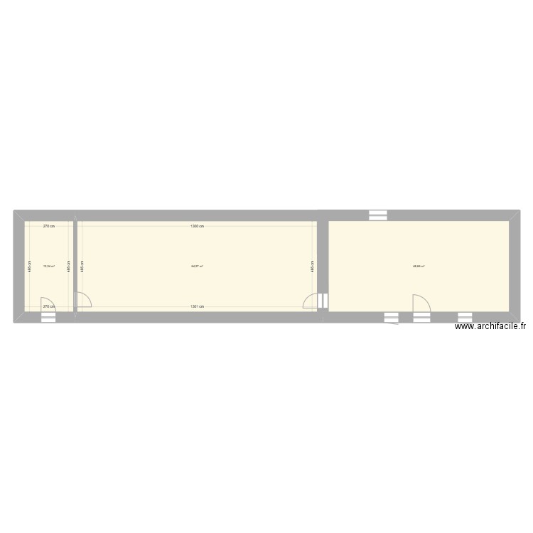 PLAN DE BASE . Plan de 3 pièces et 126 m2