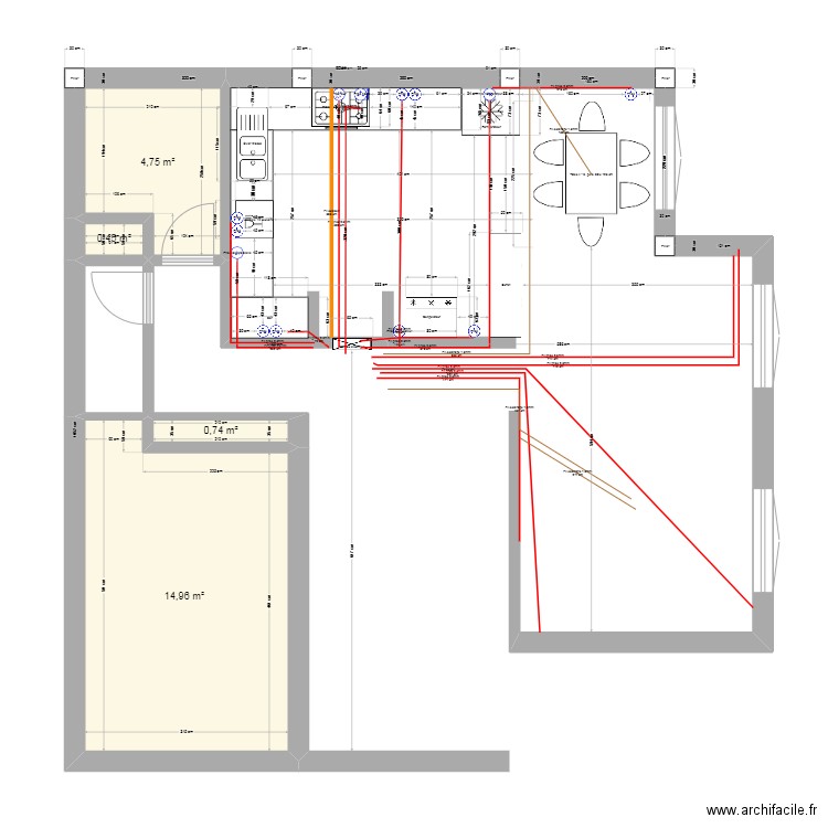 My Home. Plan de 4 pièces et 21 m2