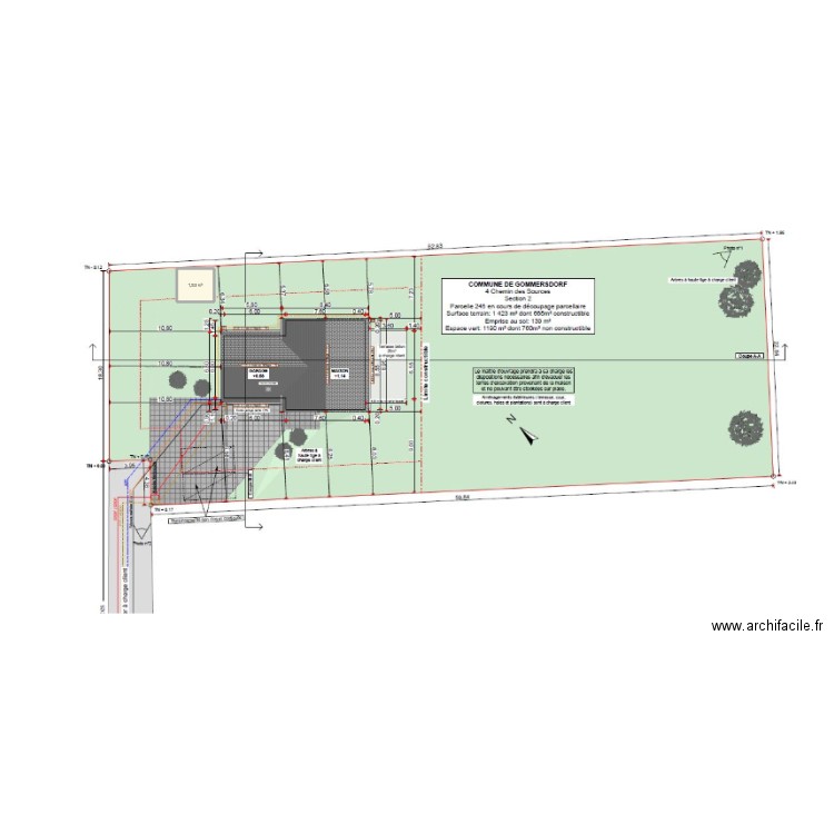 Abris de jardin. Plan de 1 pièce et 2 m2