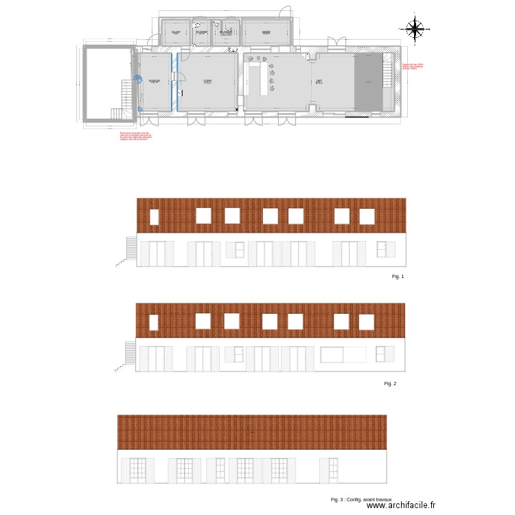 Manse Eugénie. Plan de 7 pièces et 137 m2