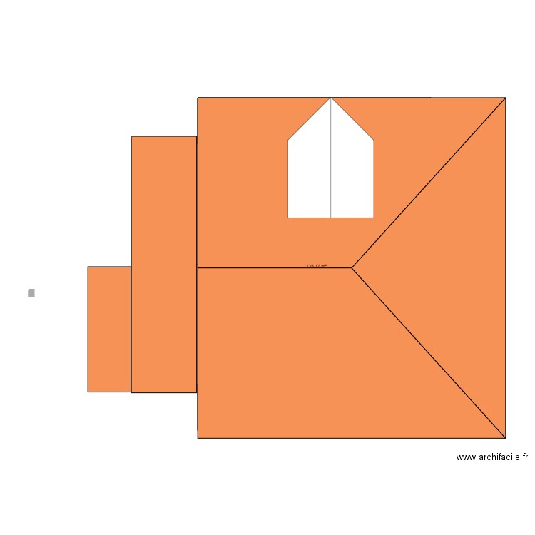 MAME. Plan de 1 pièce et 135 m2