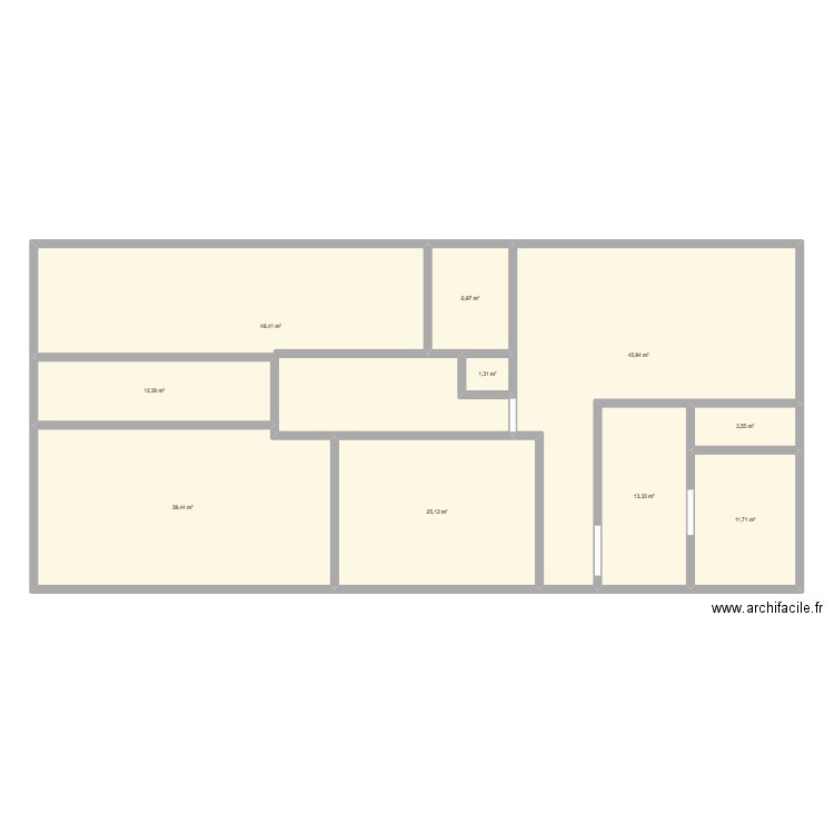 serris. Plan de 10 pièces et 208 m2