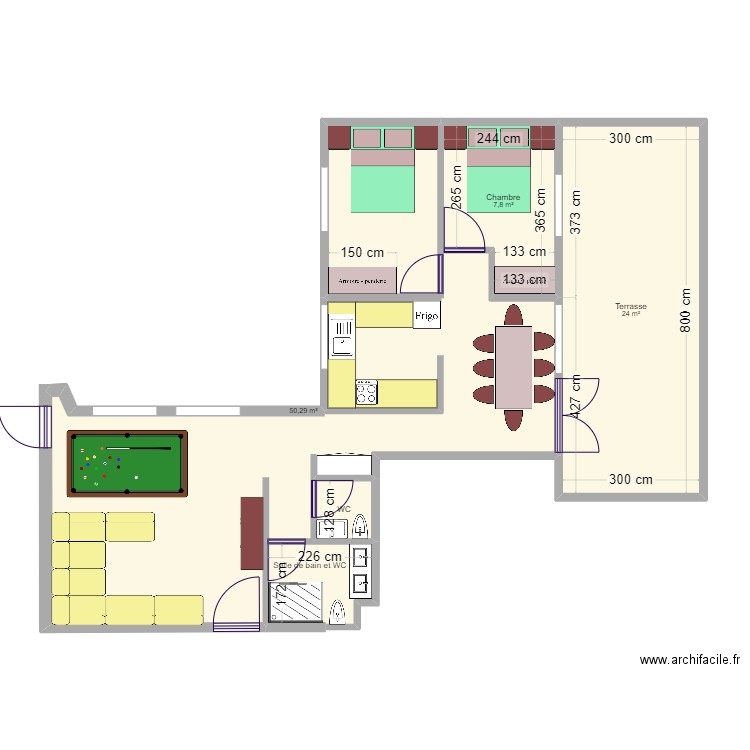 ZAID MODIF. Plan de 5 pièces et 87 m2