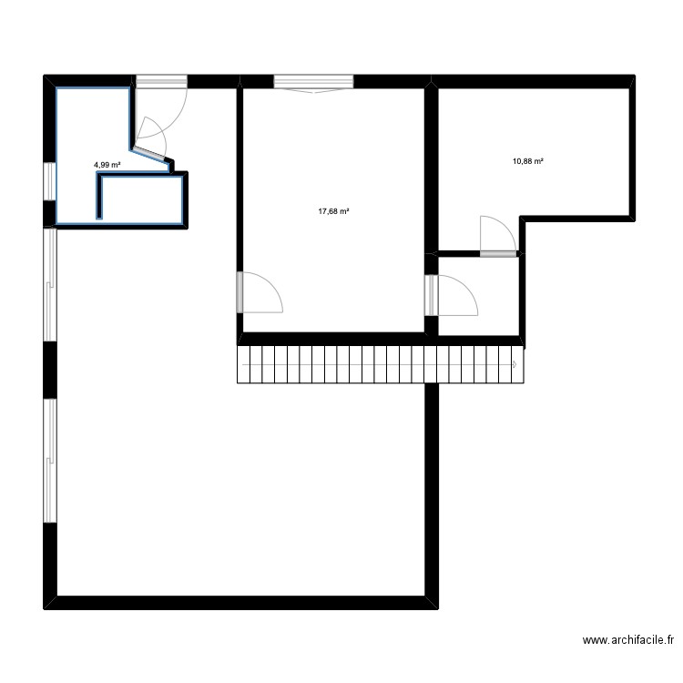 PROJET MIEUSSY. Plan de 3 pièces et 34 m2