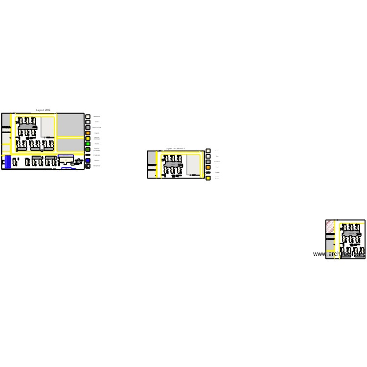 Machine ligne. Plan de 314 pièces et 1642 m2