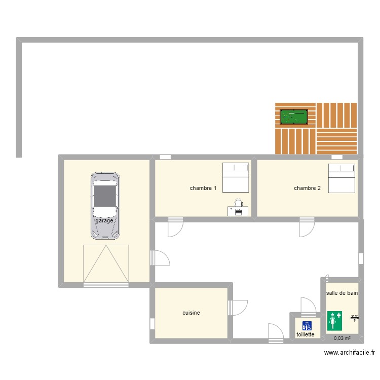 plan de maison . Plan de 7 pièces et 79 m2