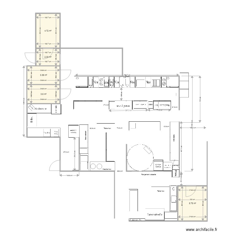 oh barbecue V2. Plan de 5 pièces et 20 m2