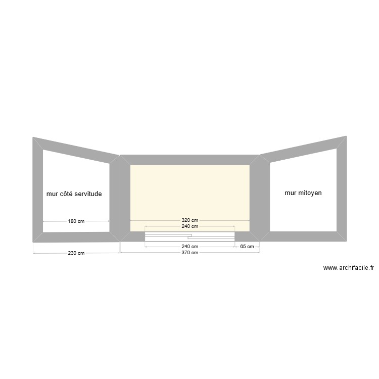 rénovation véranda . Plan de 3 pièces et 13 m2