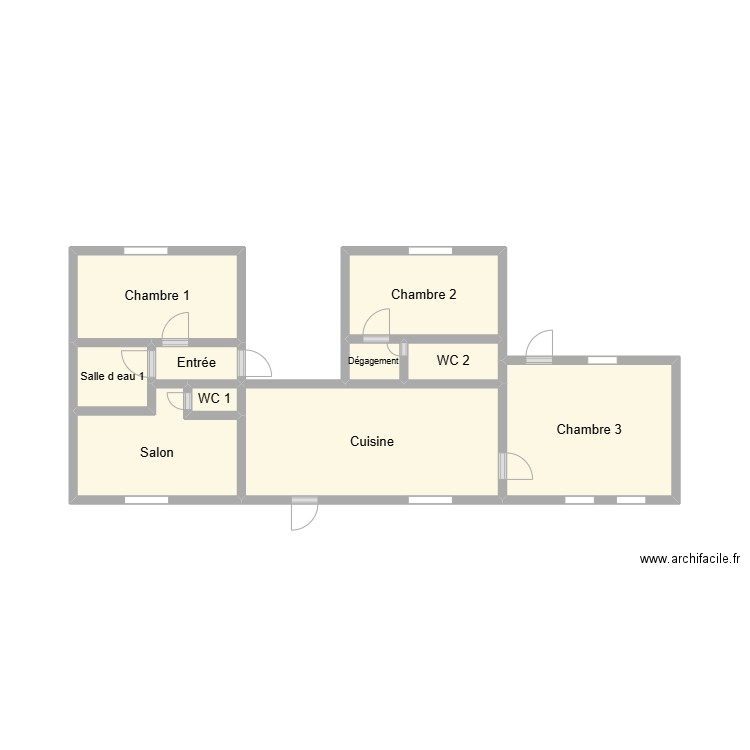 2412 RALLIER R+1. Plan de 10 pièces et 19 m2