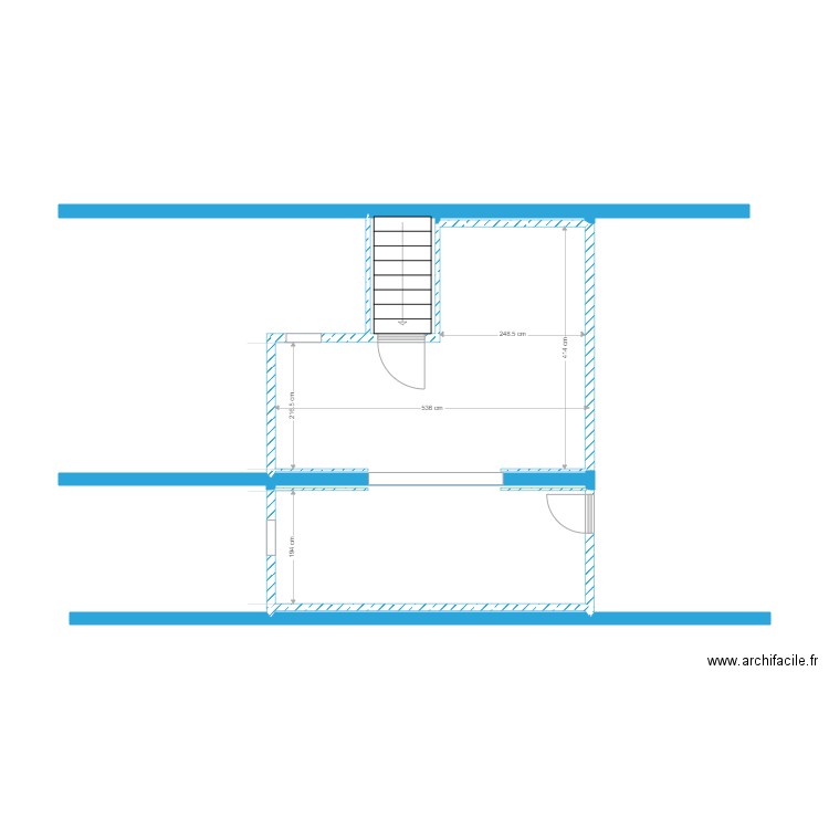 BAILS. Plan de 4 pièces et 13 m2