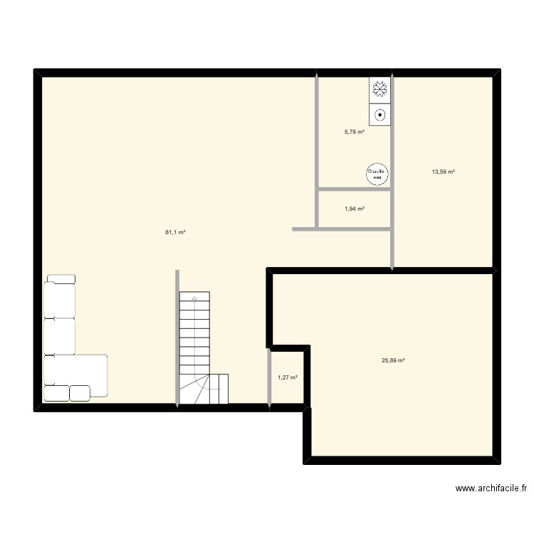 MAISON1. Plan de 6 pièces et 110 m2