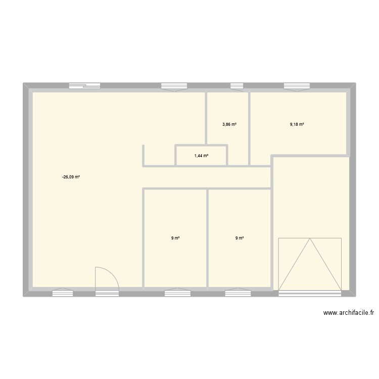 Maison. Plan de 6 pièces et 127 m2