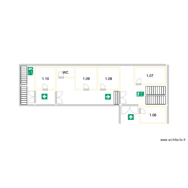  Sacré Coeur de Stockel - Nouveau bâtiment - Etage 1. Plan de 8 pièces et 9 m2