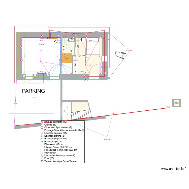 GR MAISON HAUT - ELEC 01-25. Plan de 4 pièces et 37 m2