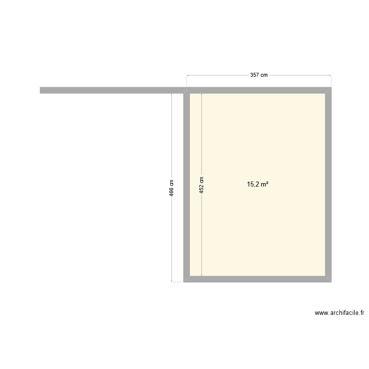 plan technique Fab 21. Plan de 1 pièce et 15 m2