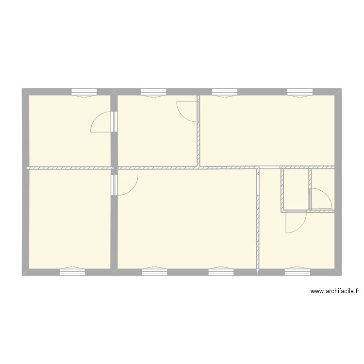 Frolois R+1. Plan de 3 pièces et 78 m2