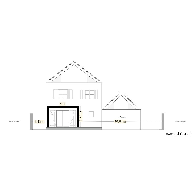 Façade Nord Ouest DP04. Plan de 0 pièce et 0 m2