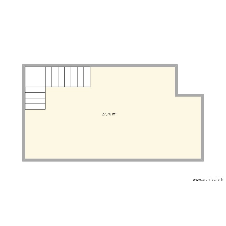 plan boulangerie. Plan de 1 pièce et 28 m2