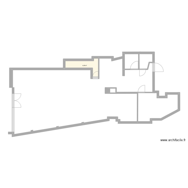 VIMMA Boulangerie Sorgues. Plan de 1 pièce et 4 m2