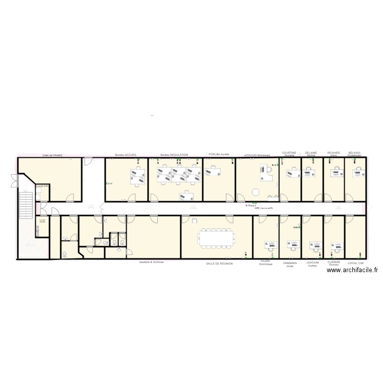 KEOLIS LES COCCINELLES RJ45 VALIDEES AU 11/12/2024. Plan de 25 pièces et 313 m2