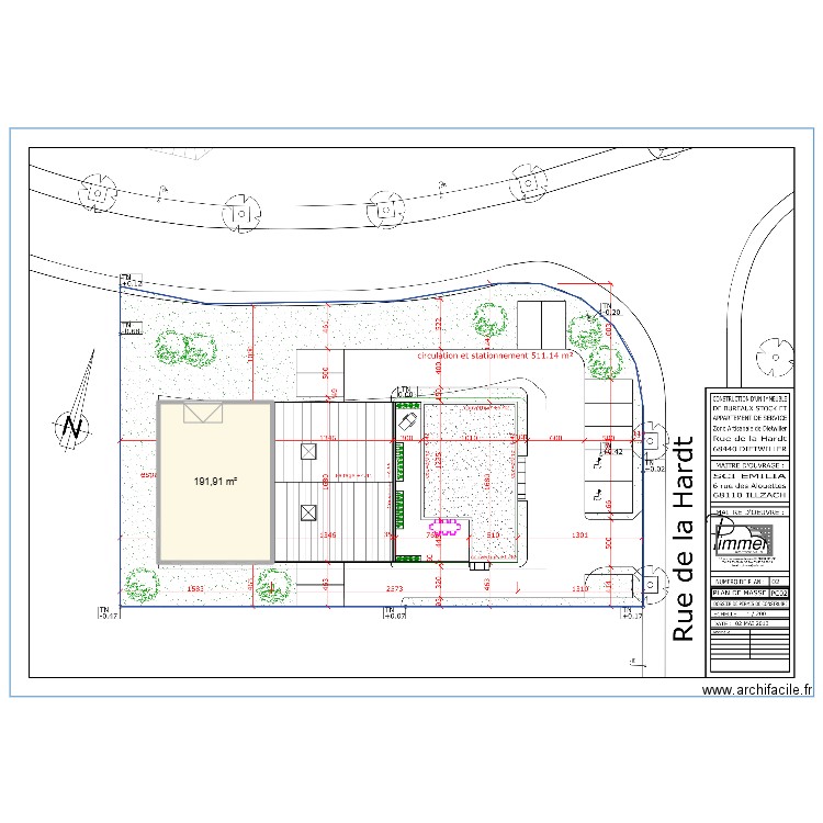 extension depot. Plan de 2 pièces et 384 m2