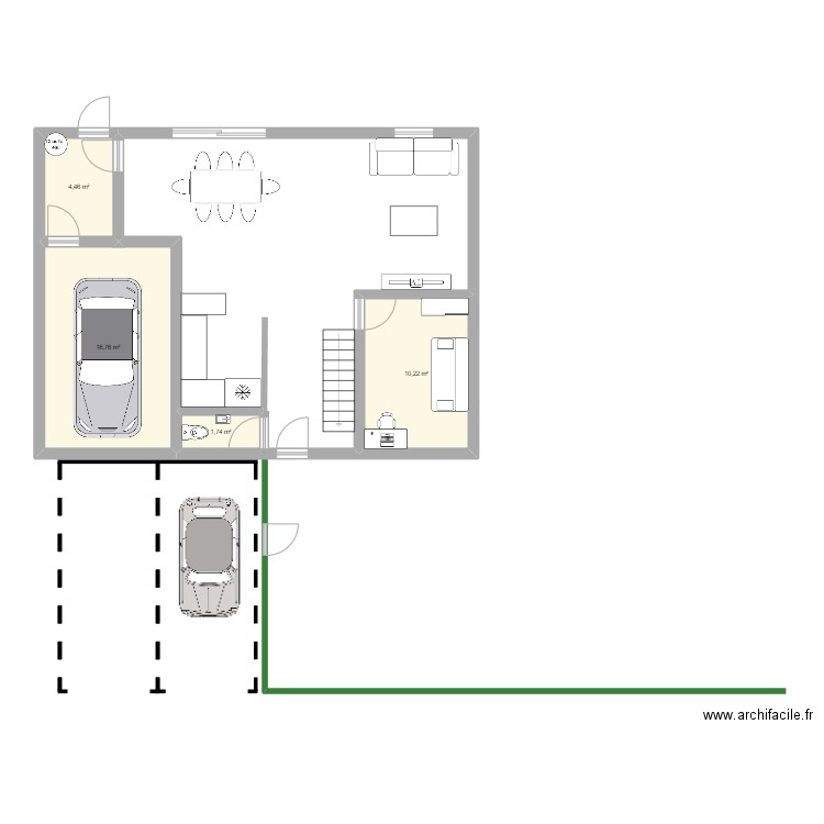 Plan 2. Plan de 4 pièces et 33 m2