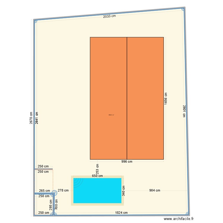 maison. Plan de 1 pièce et 559 m2