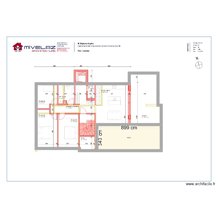 Combles. Plan de 1 pièce et 31 m2