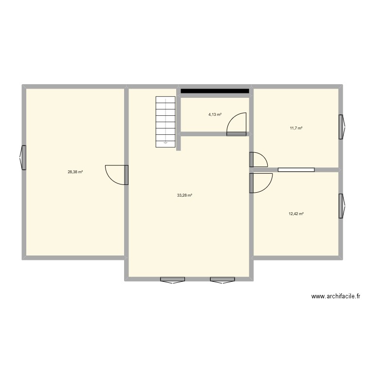 portugal etage2. Plan de 6 pièces et 91 m2