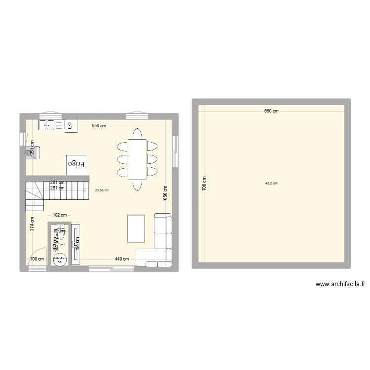 maison marcelo. Plan de 3 pièces et 87 m2