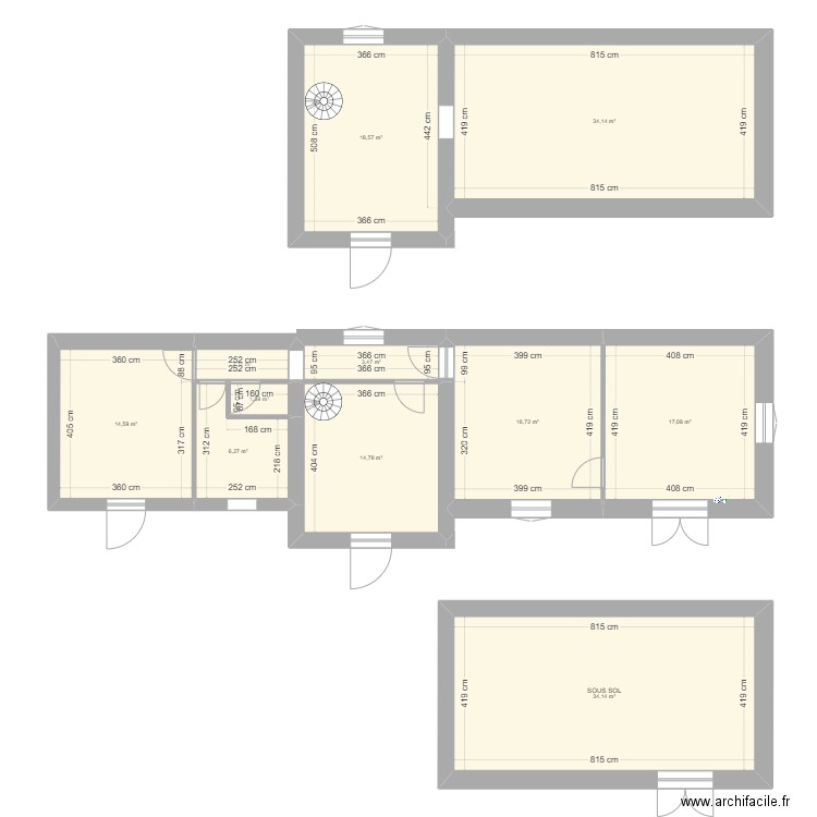 Annexe PM 2. Plan de 11 pièces et 163 m2