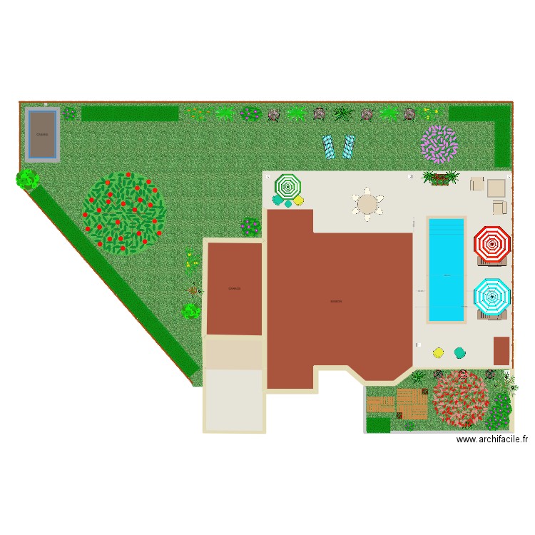 COULOIR DE NAGE SALON JARDIN 2. Plan de 8 pièces et 245 m2