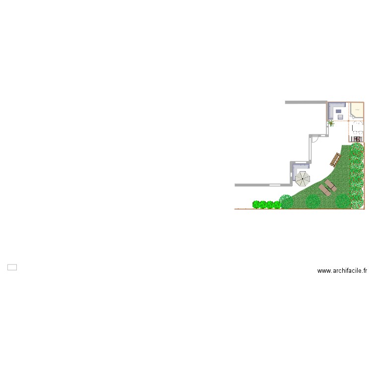 Overkapping 3. Plan de 1 pièce et 3 m2