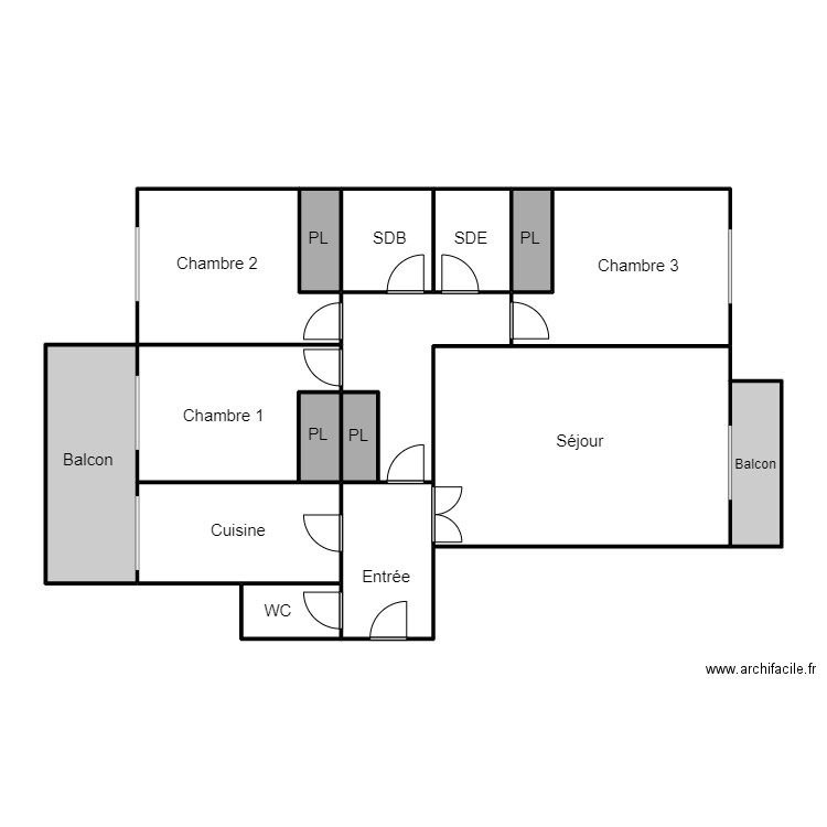 Plan COULON . Plan de 16 pièces et 123 m2