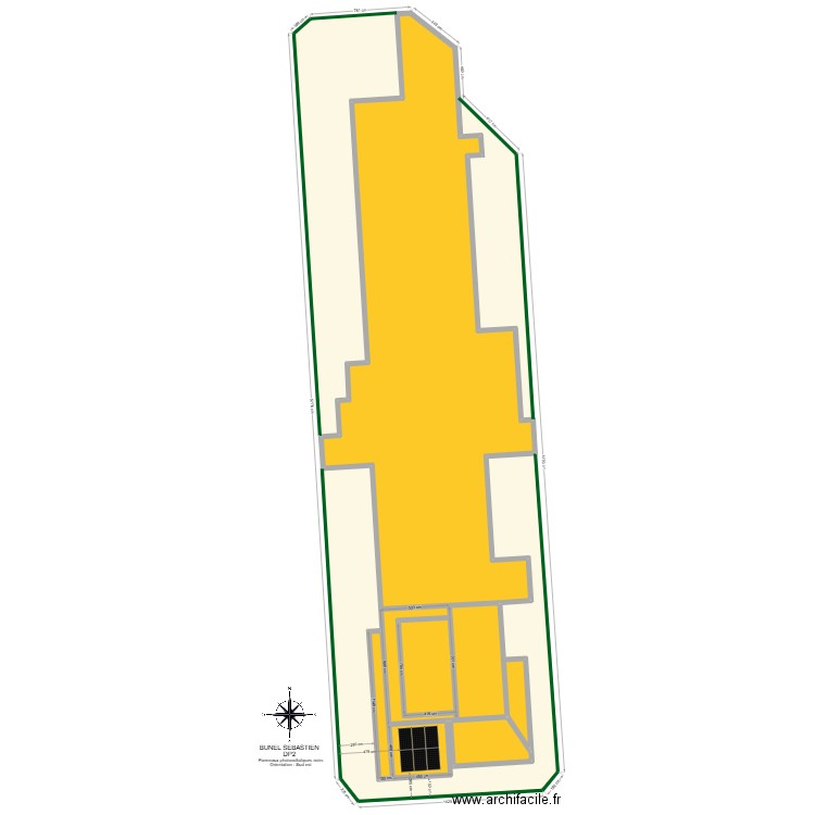 BUNEL SEBASTIEN PLAN DE MASSE . Plan de 4 pièces et 539 m2