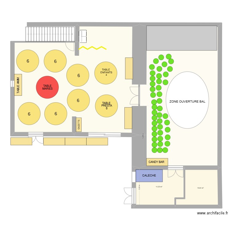 Plan A. Plan de 4 pièces et 213 m2